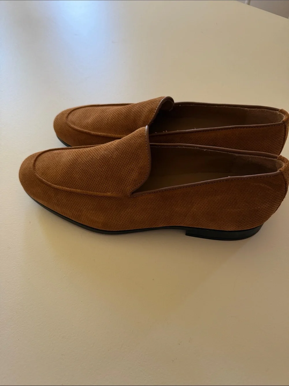 Bruno Magli Brown Suede Slip-On Loafers Sz 11.5.  New. Tub4